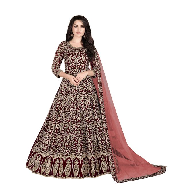 Robe de Fête Indienne Anarkali Pakistanaise Faite sur Mesure, Robe de Designer, Salwar Kameez Lourd, Vêtement