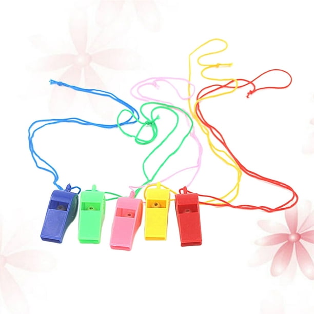 LQIOACU 2 Sifflets Enfants Forme Animale – Matière Sûre (Plastique + Bois), Cordon Nylon – Pour Anniversaire, Arbitre, Fêtes, Entraîneurs