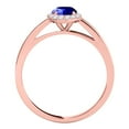 thumbnail image 3 of Aonejewelry 0.70 Ct. Ttw Tanzanite and Diamond Bridal Set In 10K Rose Gold, 3 of 4