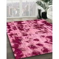 thumbnail image 2 of Ahgly Company Indoor Square Abstract Hot Pink Abstract Area Rugs, 5' Square, 2 of 6