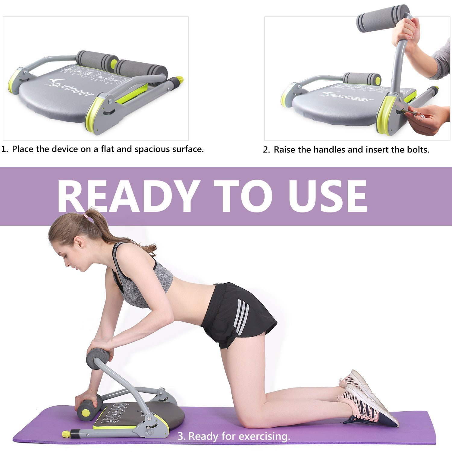 Sportneer Abdominal Core Trainer Fitness Machine Sit Up Exercise Equipment For Home Gym Walmart Com