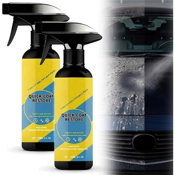 Quick Coat Restore Coating Spray, 2026 Advanced Automobile Quick-Acting Coating Agent, Quick Effect CoatingAgent Spray with Dust Proof(2pcs)
