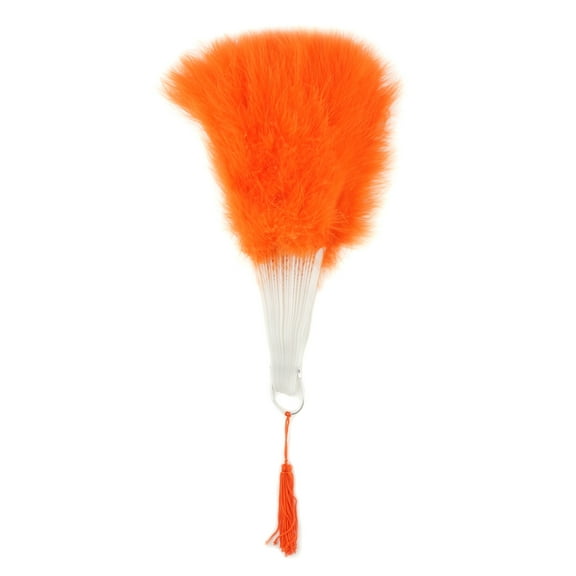 Zucker Marabou Feather Fan - 11 - 20" - Orange