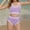Purple, variant on UTSJKR Girls Swimsuit Wide Strap High Waisted Bikini Sets Colorblock Sporty 2 Piece Bathing Suit for 6-16 Years Purple 12-13Years