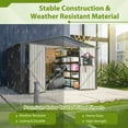 thumbnail image 3 of 10X8 FT Outdoor Storage Shed, All Weather Metal Sheds with Lockable Doors, Tool Shed for Garden, Patio, Backyard, 3 of 5