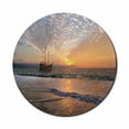 thumbnail image 1 of Nautical Mouse Pad for Computers, Pirate Ship Sailing in Waves Fantasy in the Sea Horizon Moon Sky Surreal Scenery, Round Non-Slip Thick Rubber Modern Mousepad, 8" Round, Multicolor, by Ambesonne, 1 of 2