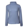 thumbnail image 1 of Suéter Simply Basic para Mujer, con Cuello Ruso Manga Larga Azul Talla CH, 1 of 4
