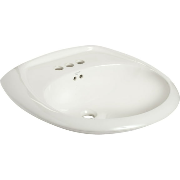 Mansfield 348-4 Maverick 23-7/8" Vitreous China Pedestal Bathroom Sink - White