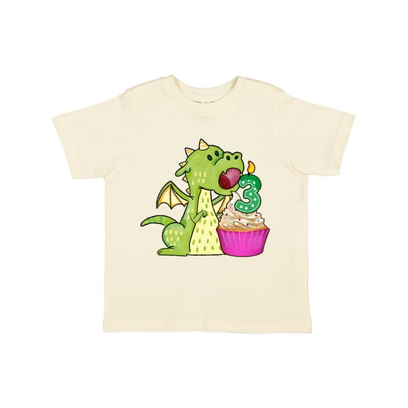Inktastic Dragon Cupcake 3rd Birthday Boys or Girls Toddler T-Shirt