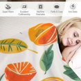 thumbnail image 3 of Orinice Oranges Leaves Warm Lightweight Blanket Soft Fleece Throw Blanket for All Seasons - Excellent Hand Feel, Living Room Sofa Decor, Cow Gifts - Flannel Material Blanket 60x80in, 3 of 6