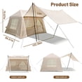 thumbnail image 6 of 5.72m² Inflatable Camping Tent,for 4 Person, Easy Setup 4 Season Windproof Glamping Tent With Mesh Windows & Pump,waterproof Windproof Outdoor Shelter With Uv Protection, For Camping, Beach, 6 of 8