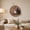 A, variant on 3D Textured Round Cat Wall Art with Shelf and Fake Greenery, Mid Century Modern Black Cat Sculptures with Light for Wall Decor,Aesthetic Art