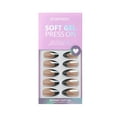 thumbnail image 3 of Press On Nails BtartBox con punta francesa, corto, almendra, cisne negro, 3 of 8