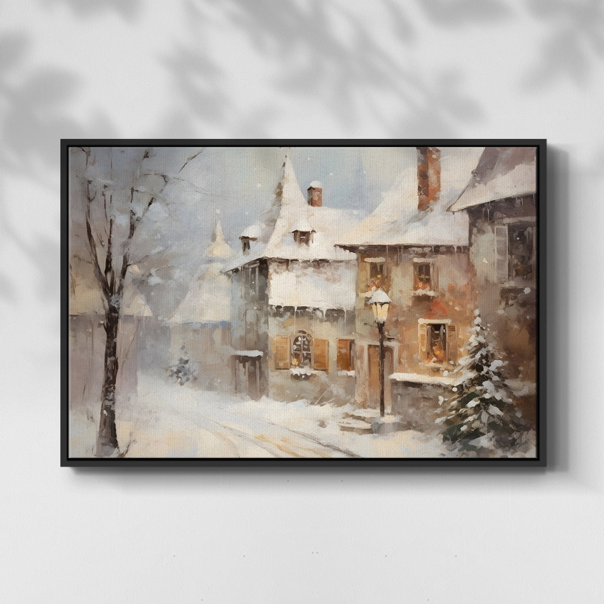 Vintage Landscape-CCXX By Wexford Home Framed in Black Wood Gallery Wrapped Canvas 17 in. x 25 in.