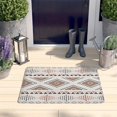 thumbnail image 2 of Brown Triangular Geometric Flannel Non Slip Door Rugs,Washable Door Mats Indoor,Decorative Door Mats,Dirt-Resistant and Absorbent Doormat for Entrance,Bedroom,Kitchen,Bathroom,31.5"x17", 2 of 4