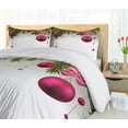 thumbnail image 5 of Ambesonne Christmas Duvet Cover Set, Vivid Fir Twigs Balls, 2-Calking, Magenta Olive Green Grey, 5 of 7