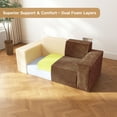 thumbnail image 3 of Traumliebe Sofa-in-a-Box Memory Foam 2 Seater Adult Living Room Couch with Corduroy Fabric Loveseat Brown, 3 of 10