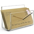thumbnail image 3 of Acrylic Desktop Mail Sorter Organizer Clear Letter Document Sorting Rack with "Mail" Inscription Office Home Stationery Holder for Invitations Bills Cards 1-Pack, 3 of 8