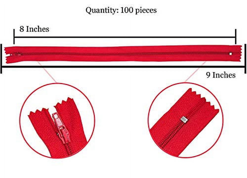 Fabric Closure 10pcs/Bag 28cm-60cm Long Invisible Zippers, for Sewing  Clothes Accessory, DIY Nylon Coil Zipper, for Sewing (Color : Fuchsia, Size  