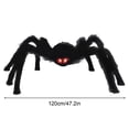 thumbnail image 2 of 47” Halloween Hairy Spider Outdoor Decorations,Light-up LED Eyes Scary Giant Spider Fake Large Spider Hairy Spider Props for Halloween Yard Decorations Party Outdoor and Outdoor Decor,Red, 2 of 5