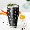 thumbnail image 3 of 30oz Black Halloween Cat Skull Pattern Tumblers Stainless Steel Tumbler with Lid and Straw,Vacuum Insulated Double Wall Travel Tumbler Cups Mug with Cleaning Brush for Coffee,Tea, 3 of 7