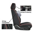 thumbnail image 3 of Coverado Black and Red Trim Car Seat Covers Full Set, Premium Leather Front and Rear Split Bench Cover, Automotive Seat Protectors Universal Fit for Most Cars, SUVs and Trucks, 3 of 10