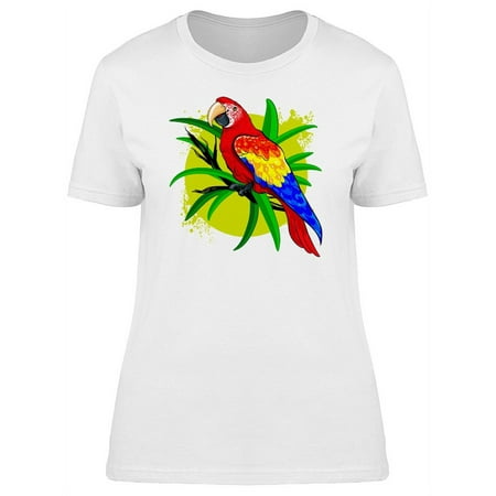 Lovely Tropical Ara Macaw Doodle T-Shirt Women -Image by Shutterstock Female x-Large