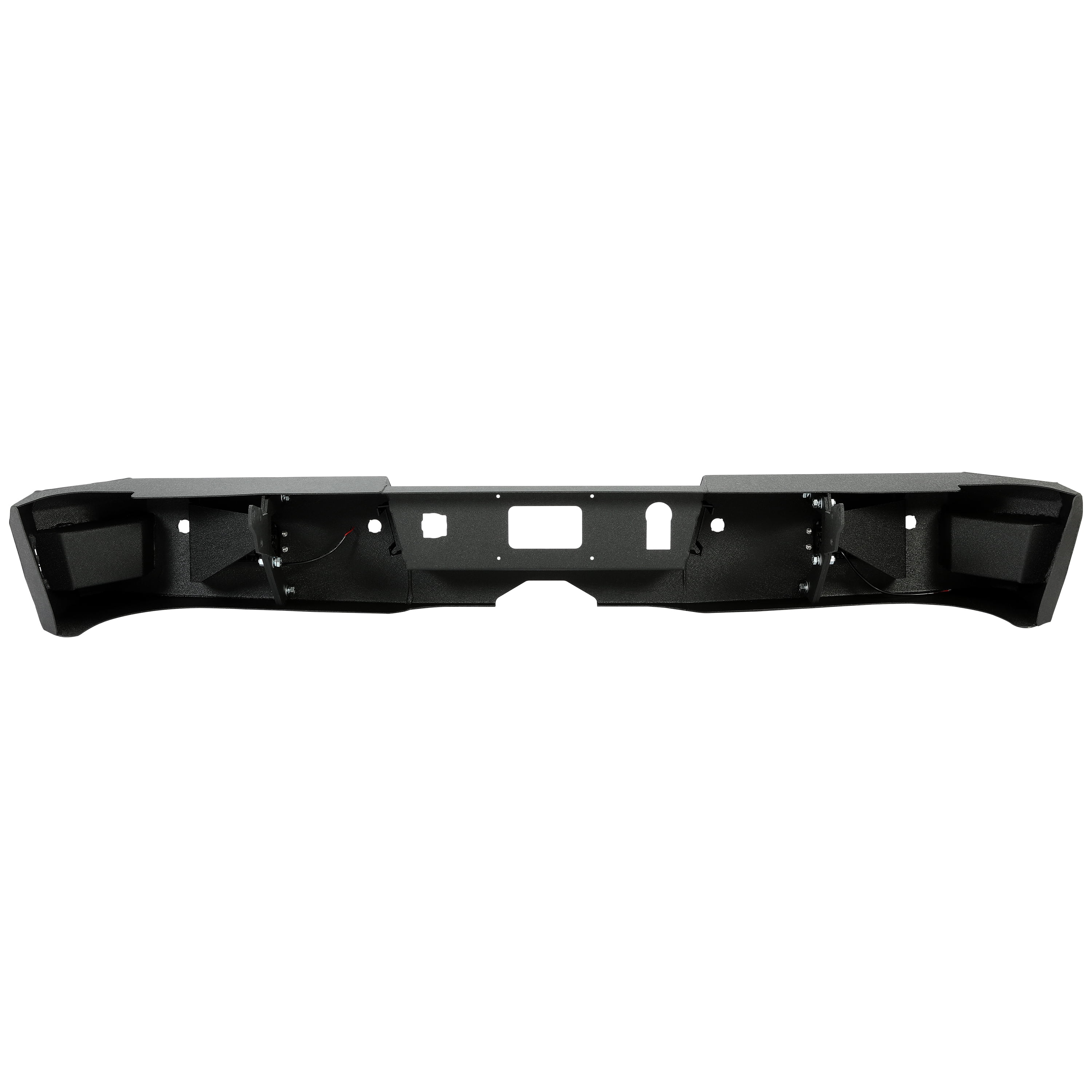 Kojem Off-Road Rear Bumper Heavy-duty Steel for 2014-2019 Chevy Silverado GMC Sierra 1500 2500 HD 3500 HD with 2 LED