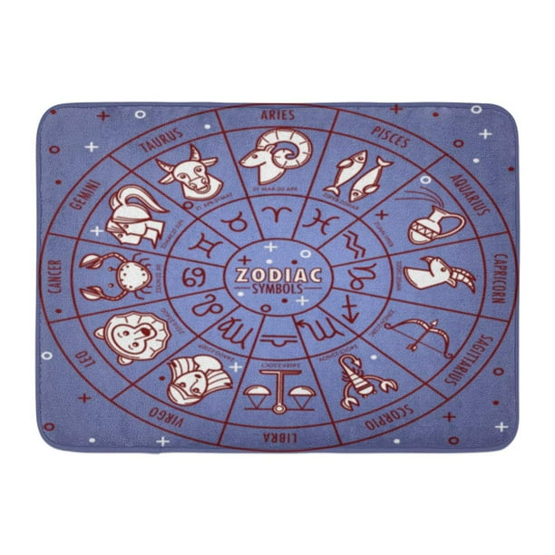 GODPOK Astrological Blue Aquarius Zodiac Horoscope Signs with Dates on