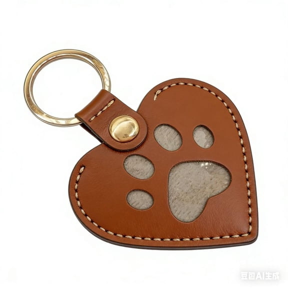 Pet Hair Memorial Pouch Keychain Love Heart Paw Shape Dog Cats Fur Keepsake Holder Collecting Keychains Keyring Bag Pendant Charm Gifts