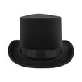 thumbnail image 4 of Nicky Bigs Novelties Tall Satin Black Top Hat - Deluxe Caroler Snowman Ringmaster Top Hat - Mad Hatter Baron Costume Hat, 4 of 7