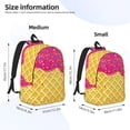 thumbnail image 2 of Balery Red Ice Cream Mochila Clásica Impresa Básica para Viaje, Mochila Escolar Resistente al Agua, Mochila de Lona con Correas Ajustables-Small, 2 of 5