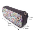 thumbnail image 3 of Lsque Colorful Watercolor Dots Printed Big Capacity PU Leather Pencil Case Large Pencil Pouch Stationery Pen Bag Pencil Holder for Teen, 3 of 6