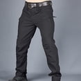 thumbnail image 3 of Moda Hombre Streetwear Casual Cargo Work Pants Senderismo Pantalones Black_XXL Hugo Pantalones tipo cargo, 3 of 9