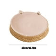 thumbnail image 3 of Hvmvliv Round Shaped Cat Bed Rattan Woven Kitten Beds Cozy Sleeping Cushion Cat Bed for Indoor Cats Pink, 13.7x13.7 in, 3 of 6