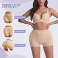 thumbnail image 7 of Women Padded Shapewear Shorts Hip Lifting Tummy Control Elastic Tight Boyshorts Shaping Underwear Beige, 7 of 7