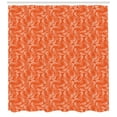 thumbnail image 3 of Ambesonne Seahorse Shower Curtain, Cartoon Curvy, 69"Wx84"L, Burnt Sienna and White, 3 of 3
