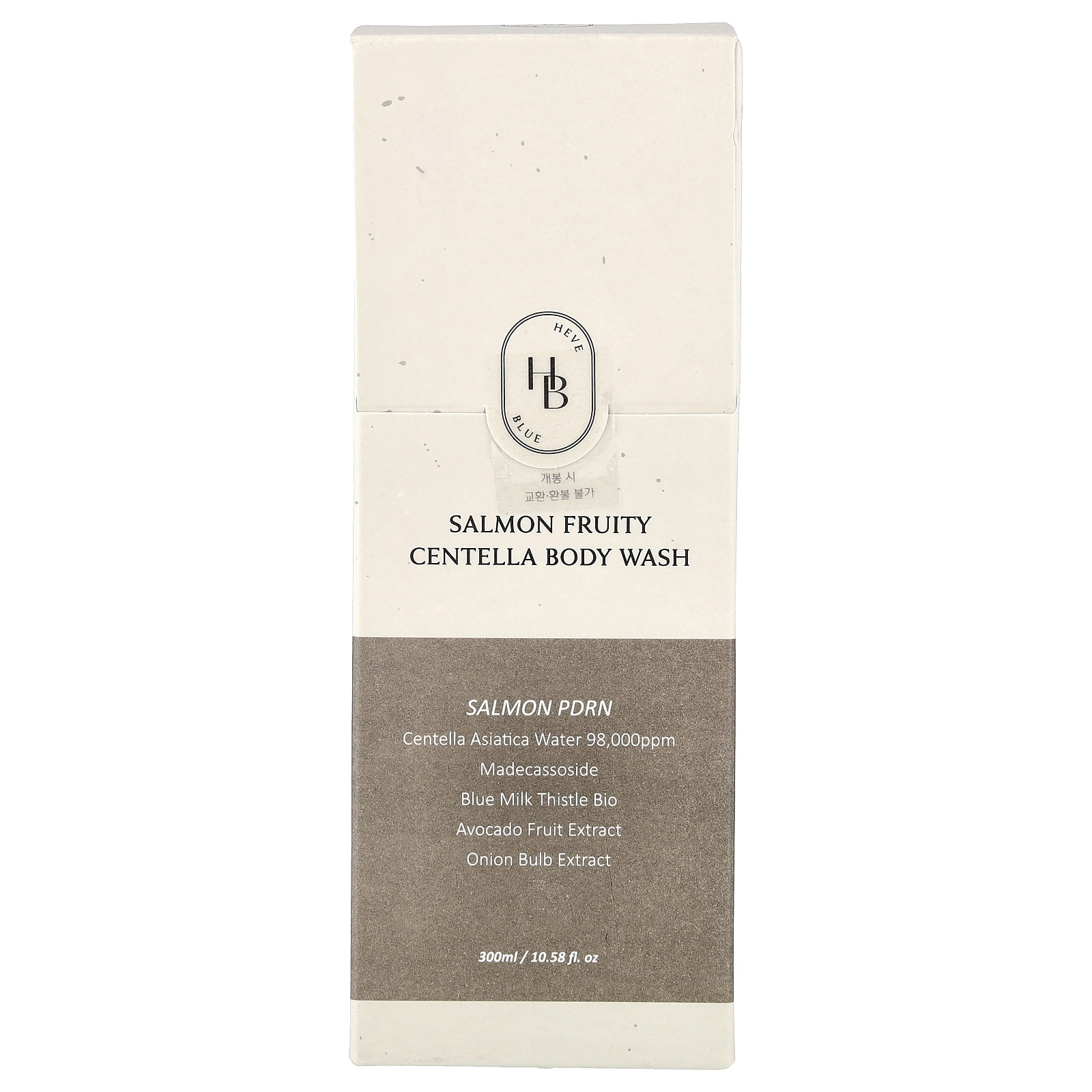 HeveBlue Salmon Fruity Centella Body Wash, 10.58 fl oz (300 ml)