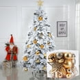 thumbnail image 6 of HBBKVI Gold 3.1" Christmas Balls Christmas Tree Decoration Ornaments Shatterproof Hanging Balls for Birthday Halloween Holiday Wedding Decorations Set of 45pcs, 6 of 9
