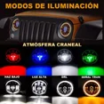 thumbnail image 2 of Faros Led 7'' H4 Redondo Para Wrangler Jeep/moto/ojos Vocho, 2 of 8