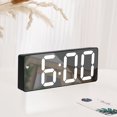 thumbnail image 6 of PRETXORVE LED Digital Inventive Alarm Clock Alarm Configuration Electronic Mirror Clock ,Time/date/temperature Rotation Display and Sound Control Wake-up Function, 6 of 8