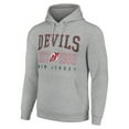 thumbnail image 2 of Men's Starter Heather Gray New Jersey Devils Retro Graphic Pullover Hoodie, 2 of 3