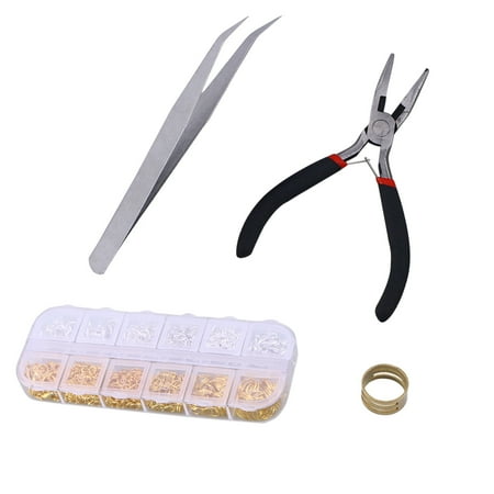 1200 PCS Jewelry Making Kit Open Jump Rings Jewelry Findings Kit Bra Hooks and Clasps Lobster Clasps