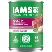 IAMS Proactive Health Beef, Rice, Carrots, and Green Beans Gravy Wet Dog Food, 13 oz Can