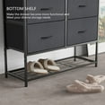 thumbnail image 4 of CubiCubi Dresser for Bedroom with Shoe Racks Shelf, Storage Organizer 8 Drawer Dresser for Living Room, Closet Hallway, Black Grey, 4 of 7