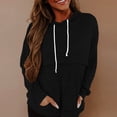 thumbnail image 2 of WXLWZYWL Trendy Sweatshirts For Women 2023 Women'S And Winter Solid Color Round Neck Loose Pullover Sweater Top Hooded Sweater, 2 of 5