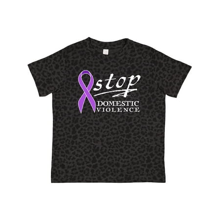 

Inktastic Stop Domestic Violence-purple Ribbon Gift Toddler Boy or Toddler Girl T-Shirt