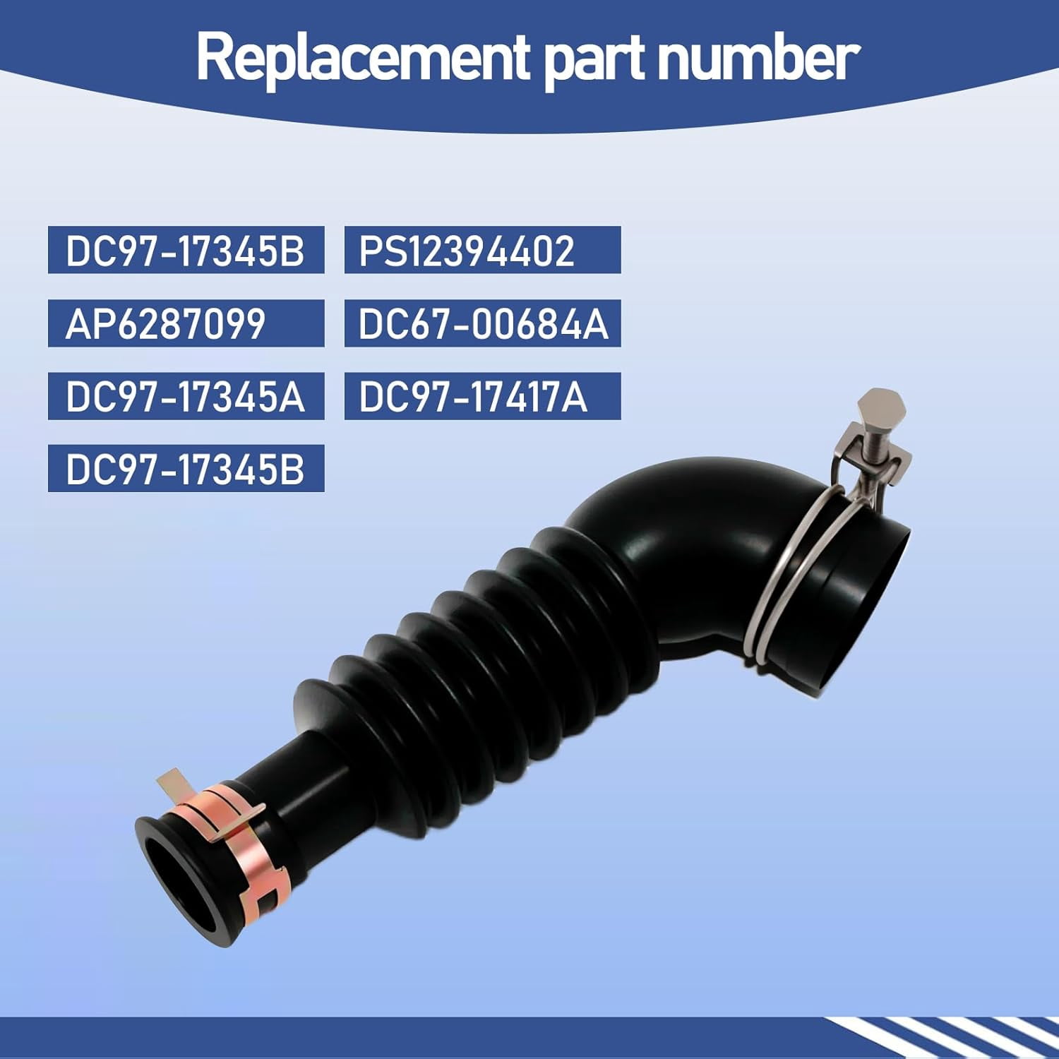 DC67-00684A Washer Tub-to-Pump Drain Hose DC97-17345B DC97-17345A Replacement for Samsung