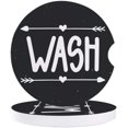 thumbnail image 1 of POGLIP Wash Arrows Retro Blackboard Set of 6 Car Coaster for Drinks, Absorbent Ceramic Stone Coasters Cup Mat with Cork Base for Home Kitchen Room Coffee Table Bar Decor, 1 of 5
