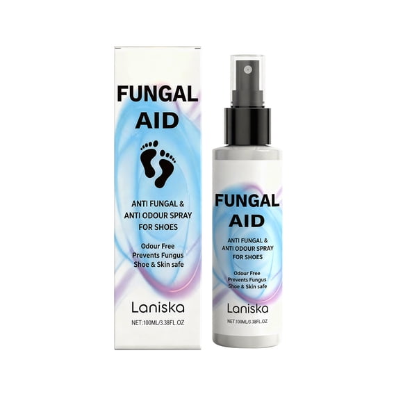 Spray antifúngico y antiolor para zapatos y piel, spray de doble acción para zapatos y pies, eliminador de olores natural para calzado y piel.
